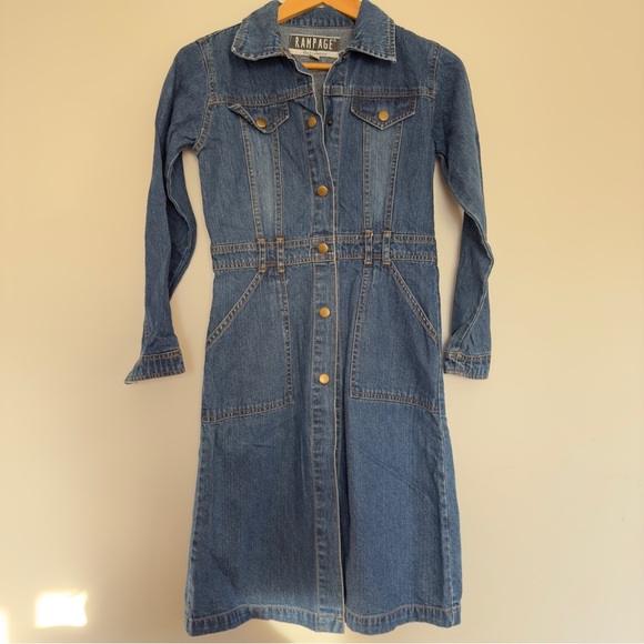 Rampage Vintage cotton denim button up dress Size: M - Picture 1 of 4